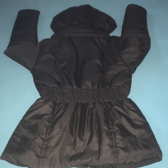 DOLLHOUSE outerwear warm winter coat dark brown detachable hood NEW size S - Picture 2 of 10